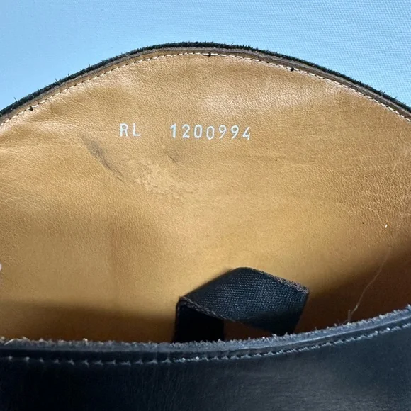 Black Lace-Up Tall Women’s Riding Boots - Leather Ralph Lauren Made in Italy - Picture 5 of 10